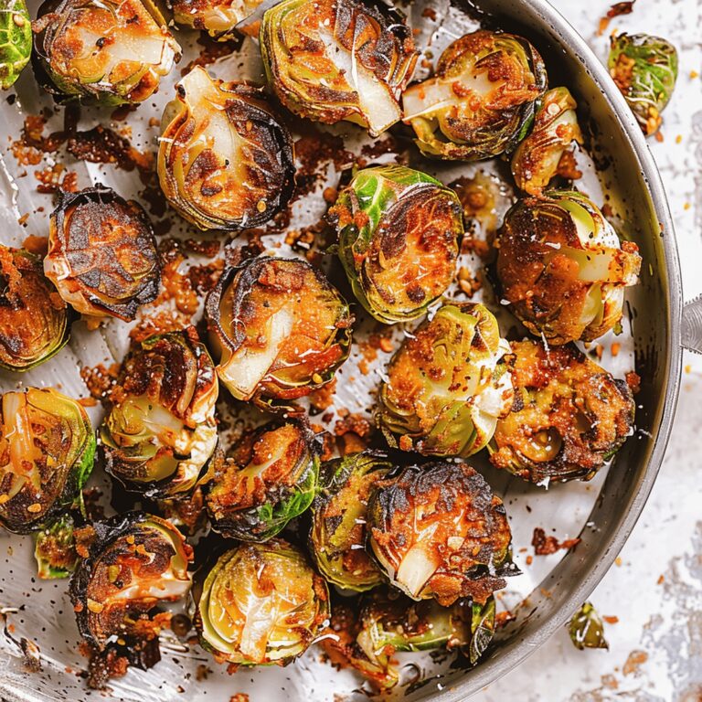 Garlic Parmesan Roasted Brussels Sprouts Recipe