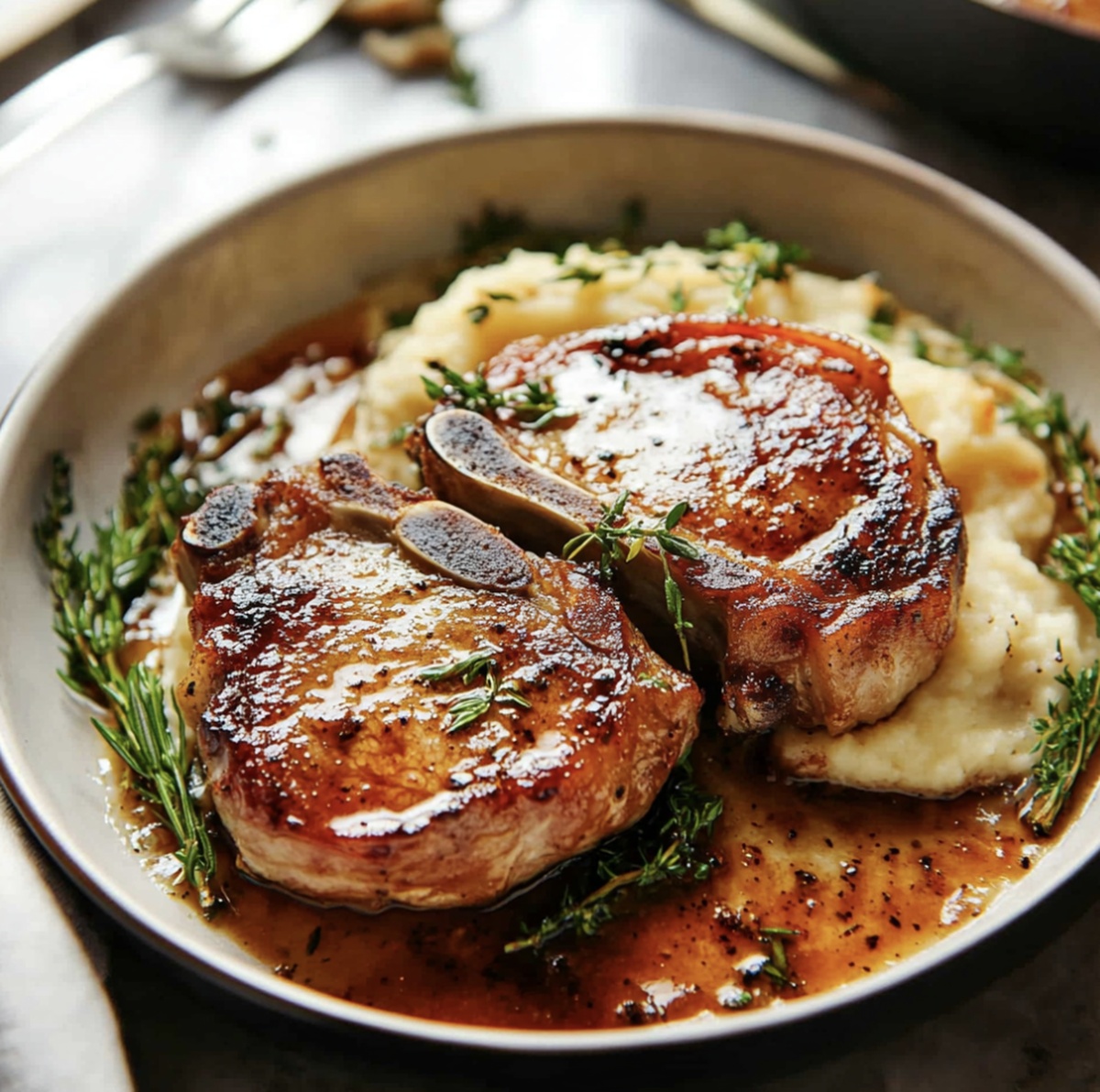 Caramelized Brown Sugar Pork Chops Recipe