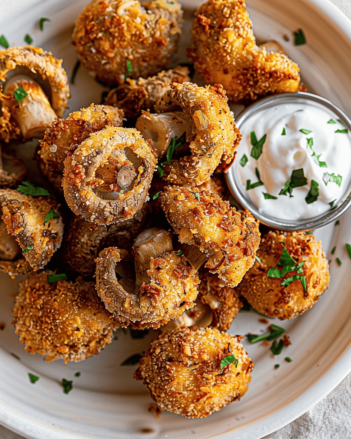Crumbed Fried Mushrooms Recipe