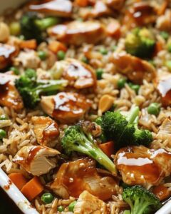 Hearty Teriyaki Chicken Rice Bake Recipe