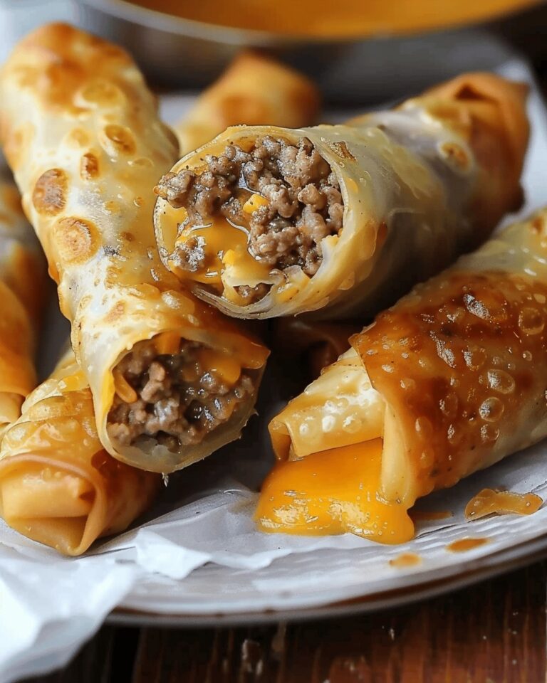 Savory Cheeseburger Spring Rolls Recipe