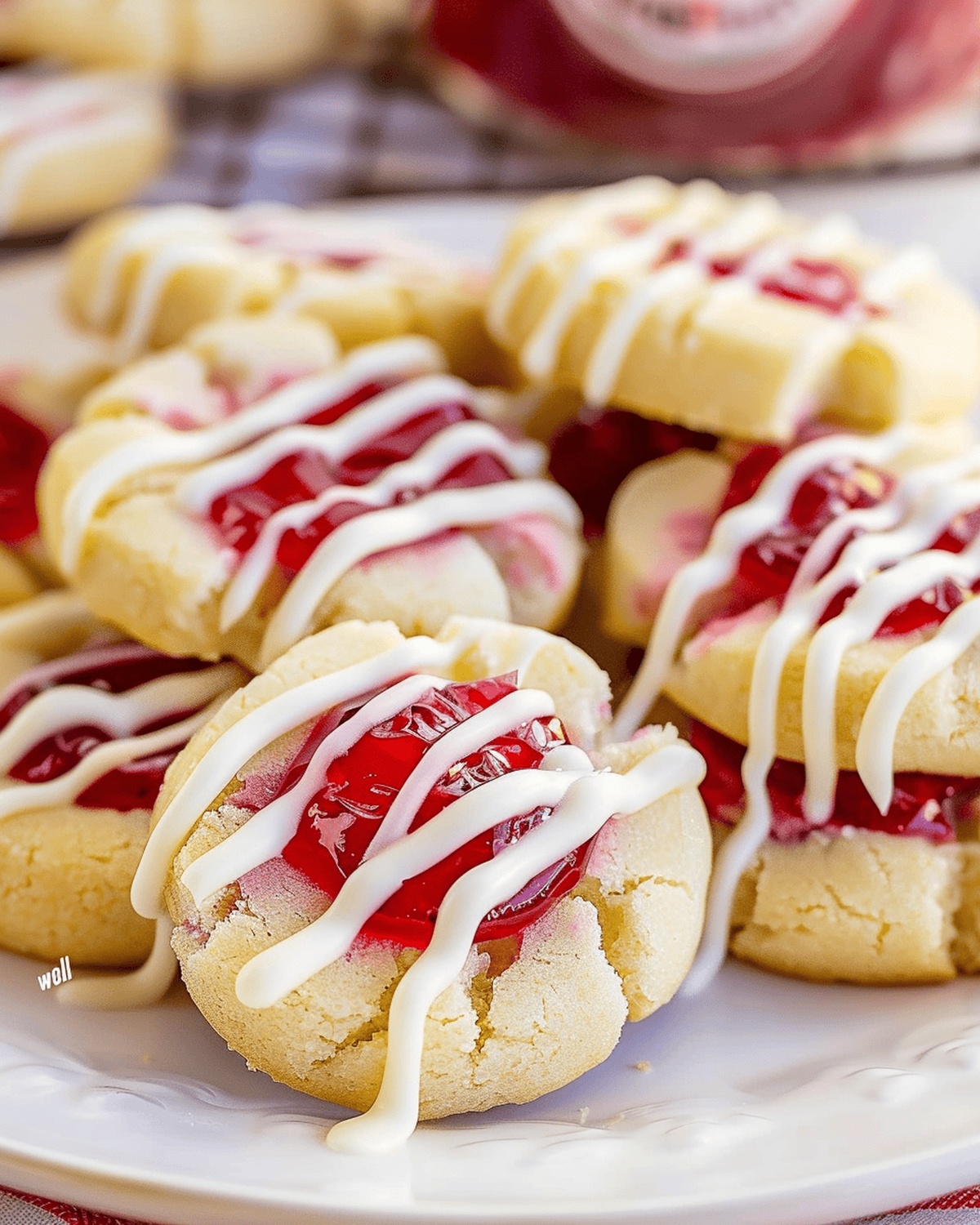 Elegant Raspberry Shortbread with White Chocolate Drizzle Recipe
