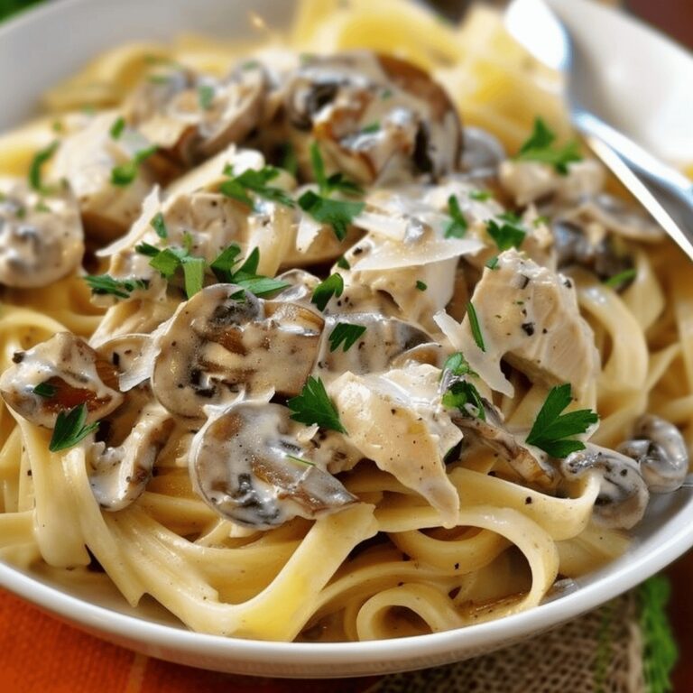 Chicken Mushroom Fettuccine Recipe