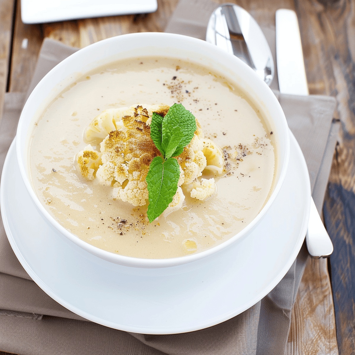 Roasted Cauliflower And Boursin Soup Recipe