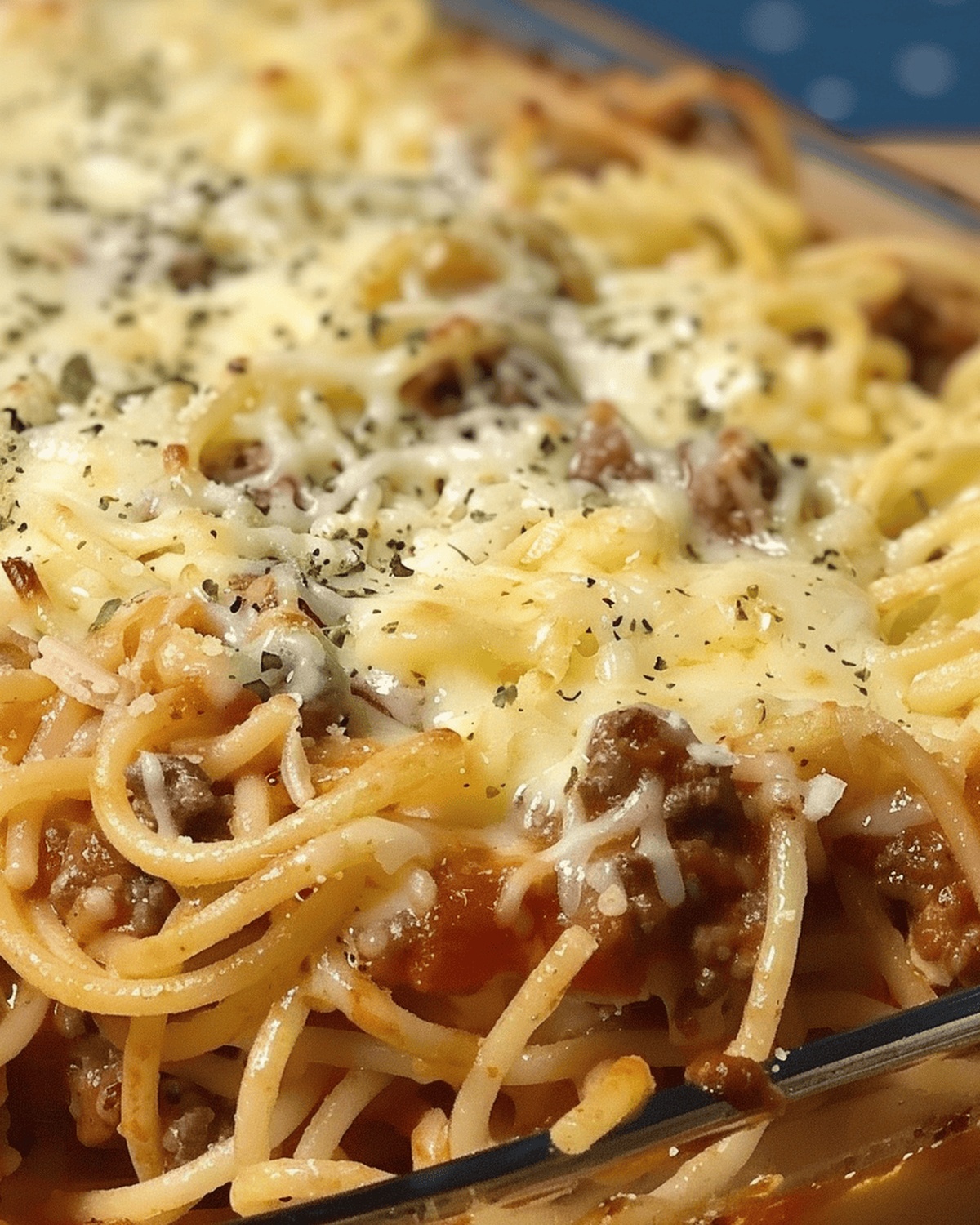 Hearty Beefy Spaghetti Bake Recipe