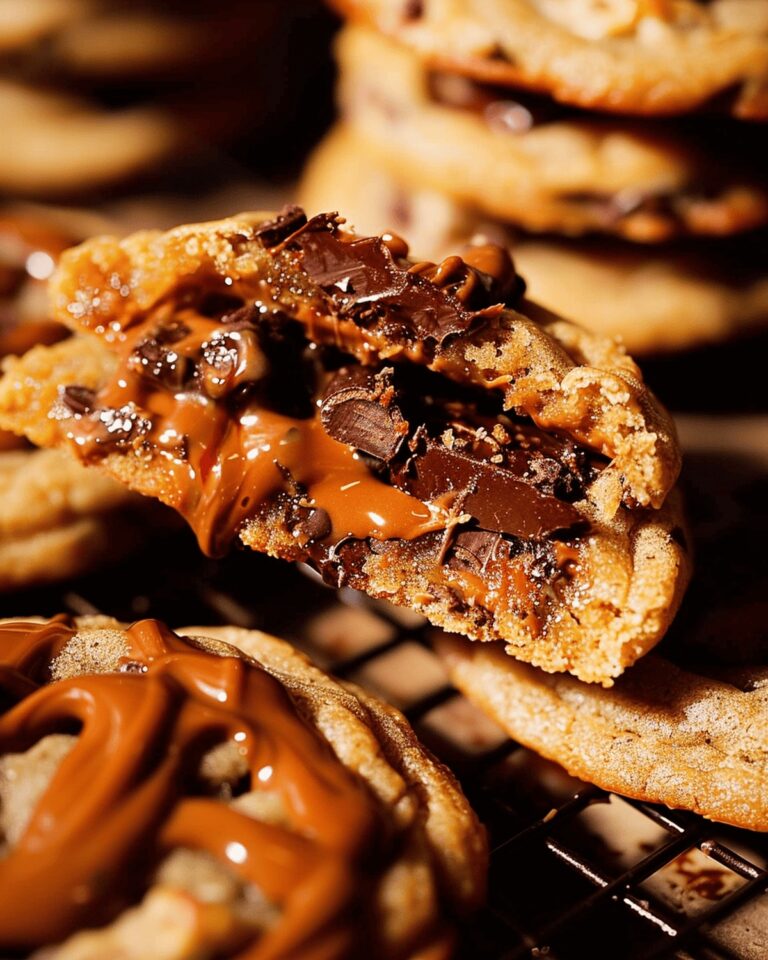 Caramel Stuffed Chocolate Chip Cookies Recipe