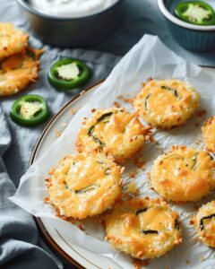 Spicy Jalapeno Cheese Rounds with Tangy Yogurt Dip Recipe