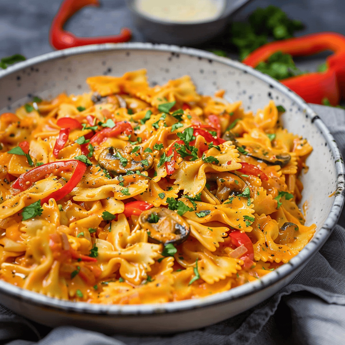 Creamy Vegan Fajita Pasta Recipe