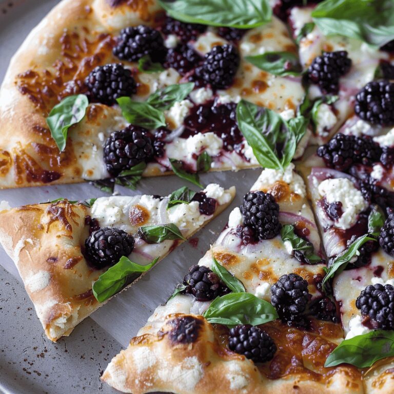 Blackberry, Basil, and Ricotta Pizza Recipe