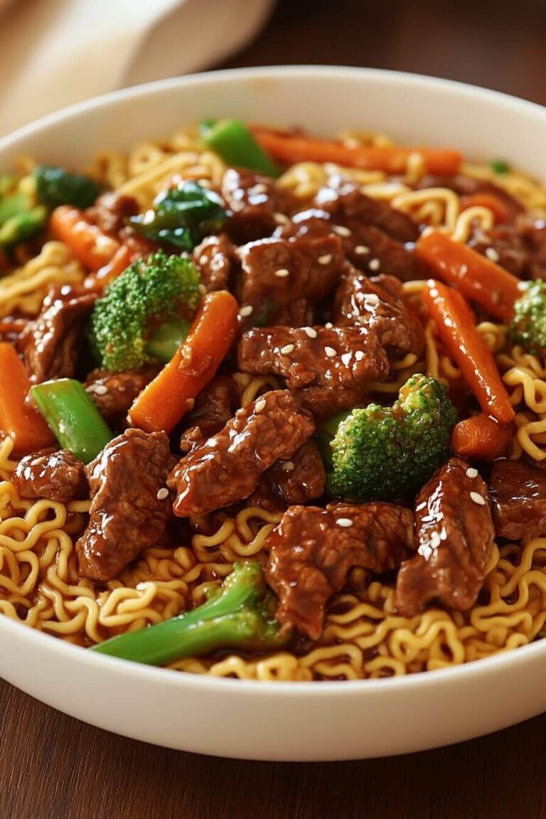 Spicy Mongolian Beef Stir-Fry with Ramen Recipe