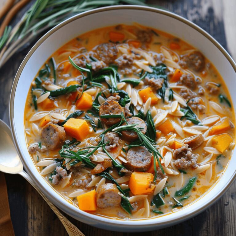 Creamy Butternut Squash and Sausage Soup Recipe