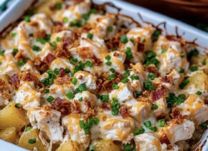 Hearty Loaded Potato Ranch Chicken Casserole Recipe