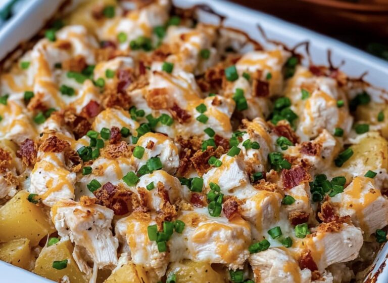 Hearty Loaded Potato Ranch Chicken Casserole Recipe