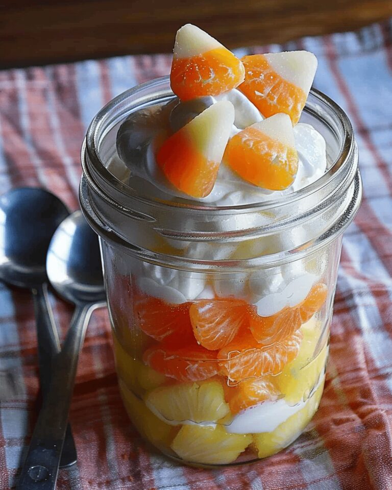 Candy Corn Fruit Cup Recipe