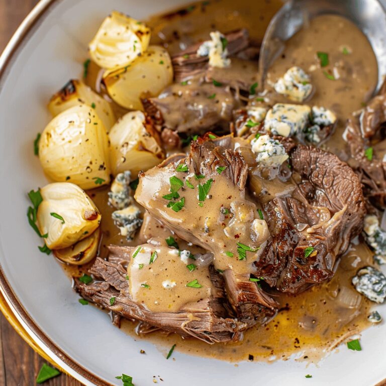 Steakhouse Pot Roast with Blue Cheese Gravy Recipe