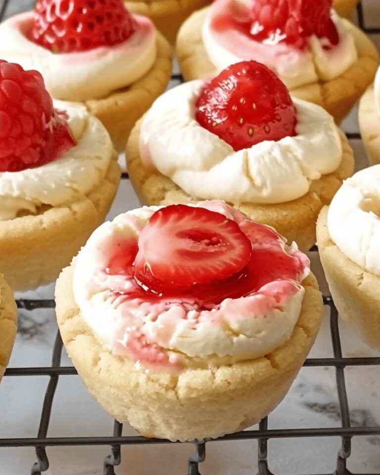 Strawberry Shortcake Cheesecake Cookie Cups Recipe