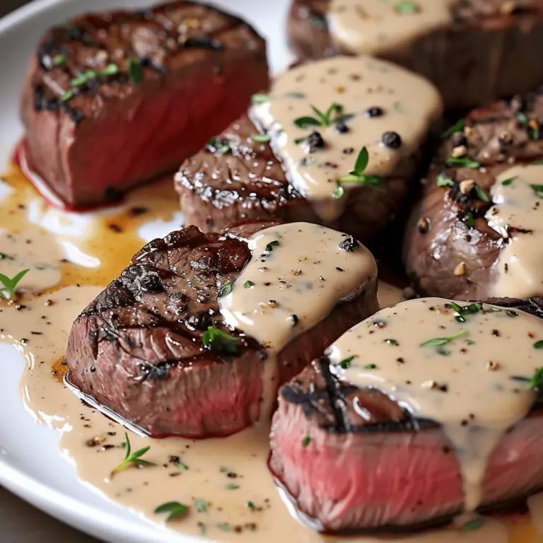 Seared Filet Mignon with Shallot Peppercorn Sauce Recipe