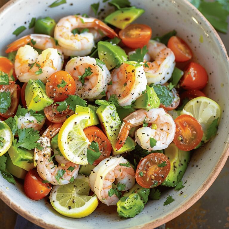 Lemony Shrimp, Avocado, and Tomato Salad Recipe