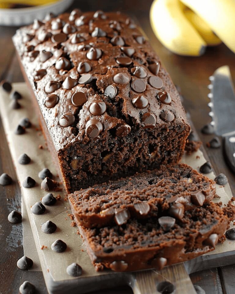 Moist Chocolate Chip Banana Cocoa Loaf Recipe