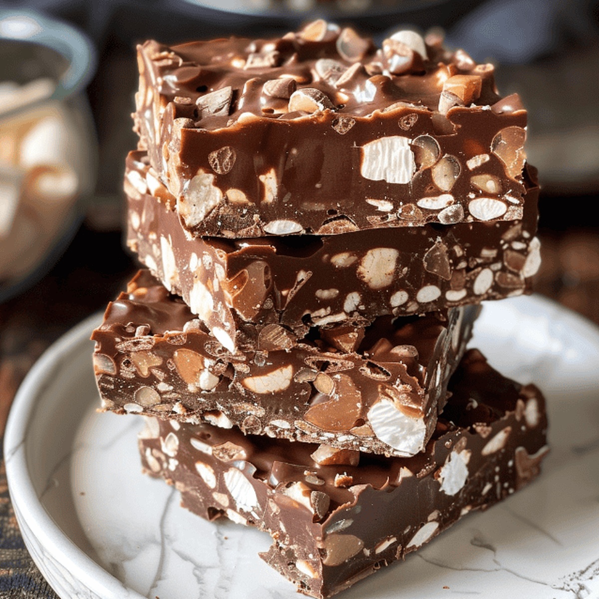 No Bake Rocky Road Bars Recipe