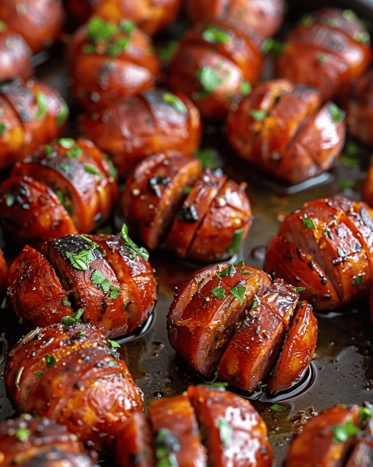 Hasselback Kielbasa Bites Recipe