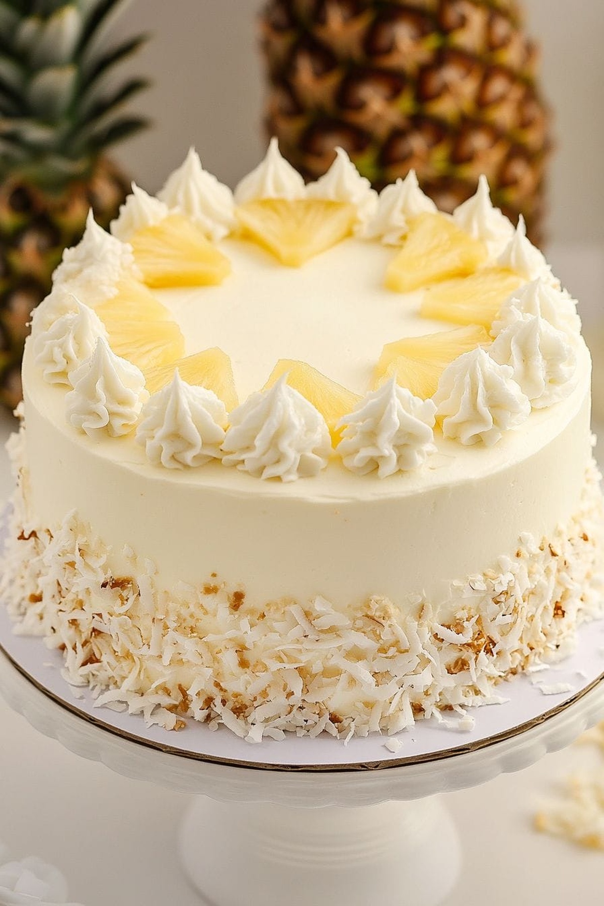 Tropical Pineapple Coconut Surprise Cake Recipe