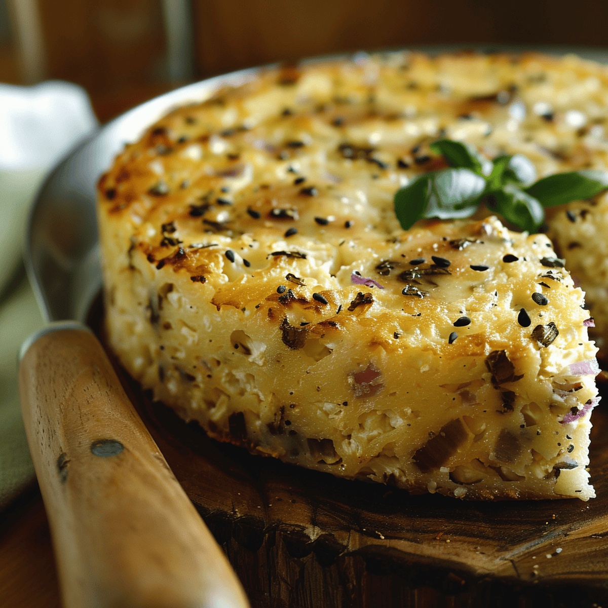Cauliflower and Pecorino Romano Cake Recipe