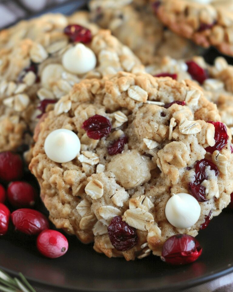 White Chocolate Oatmeal Cranberry Cookies Recipe
