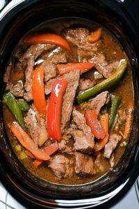 Tender Slow Cooker Pepper Steak Recipe