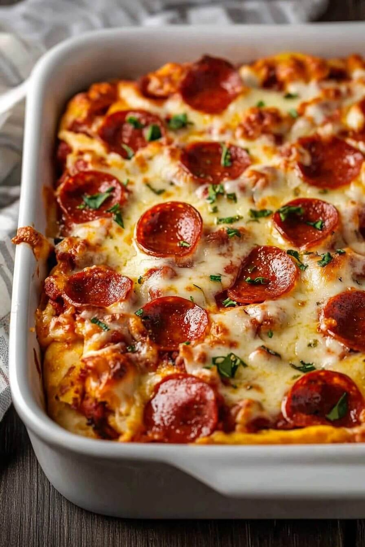 Cheesy Pizza Casserole Pie Recipe