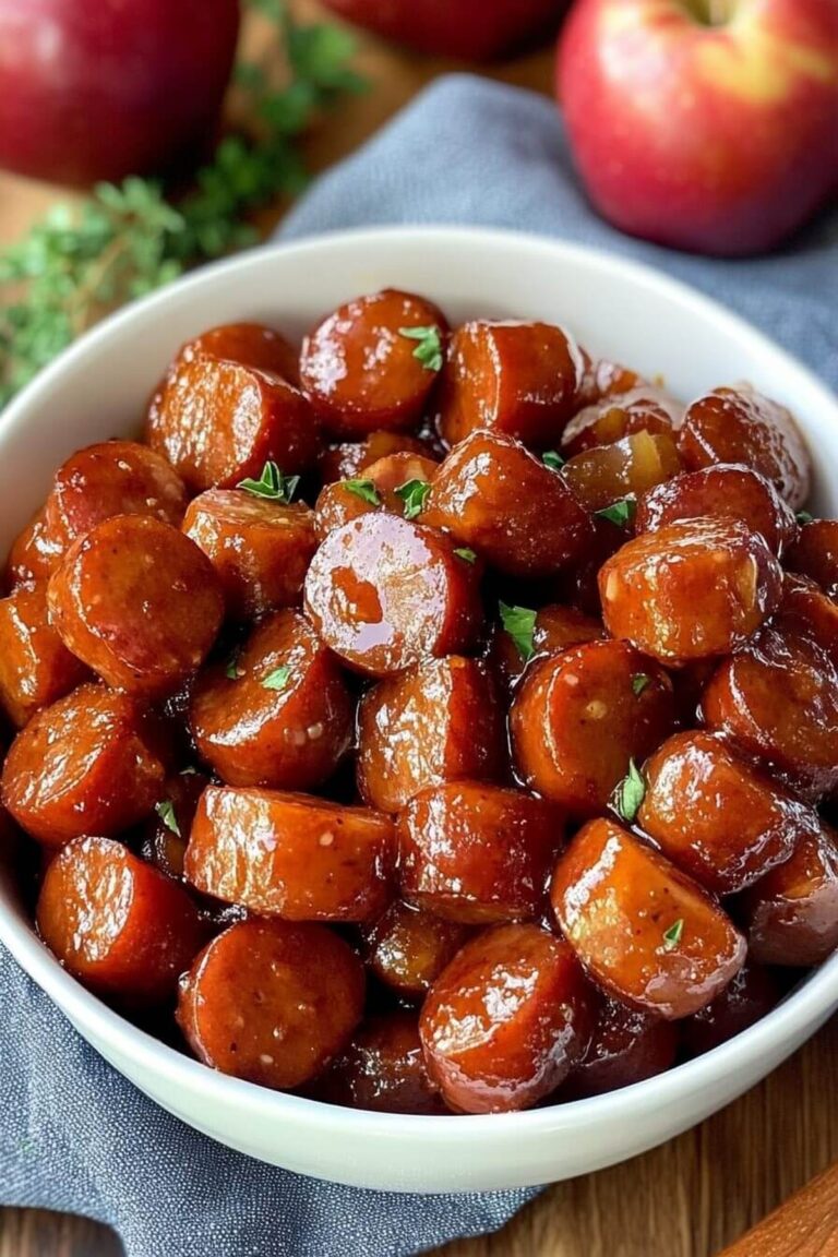 Mouthwatering Slow Cooker Apple Kielbasa Bites Recipe