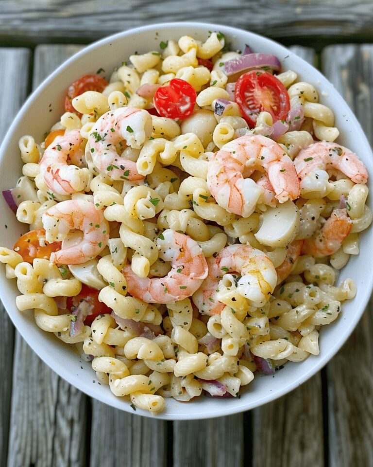 Pasta Salad with Shrimp and Caesar Dressing Recipe