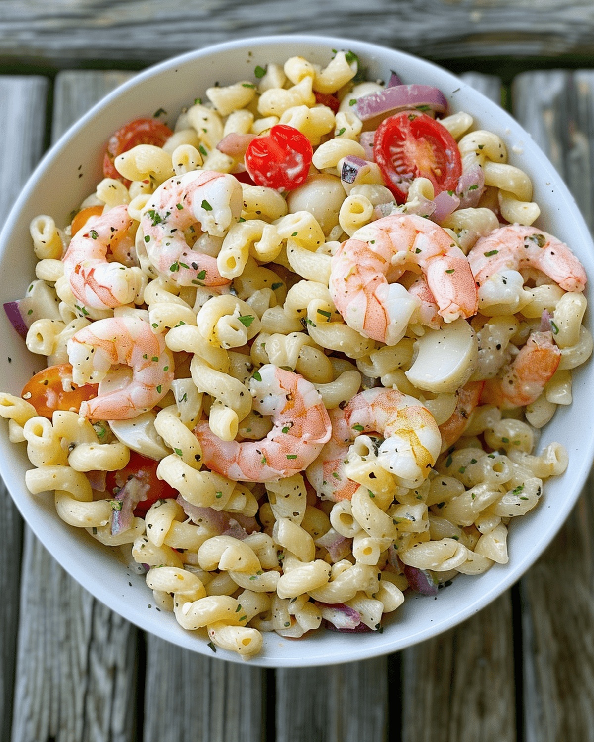 Pasta Salad with Shrimp and Caesar Dressing Recipe