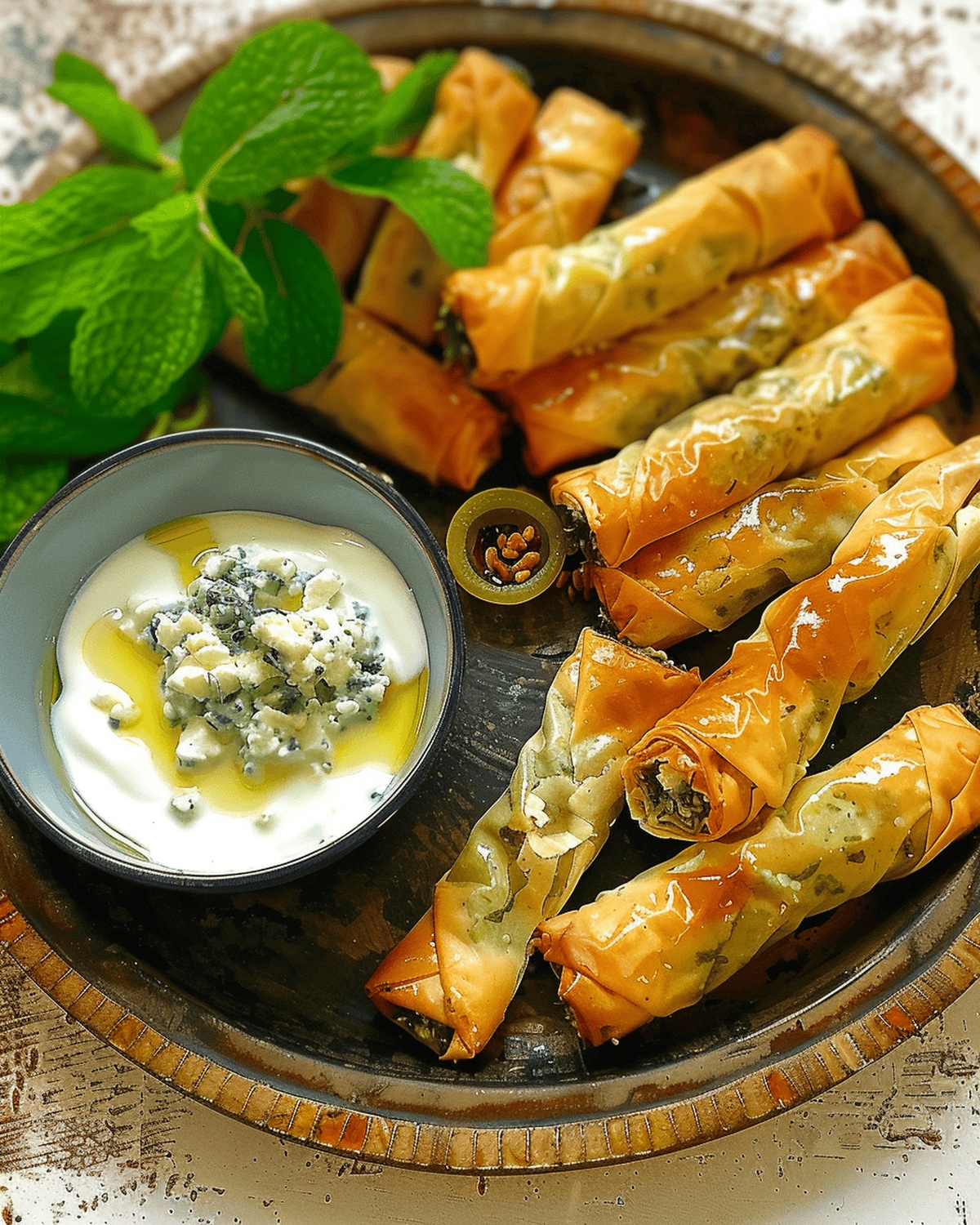 Spinach Feta Mini Rolls Recipe