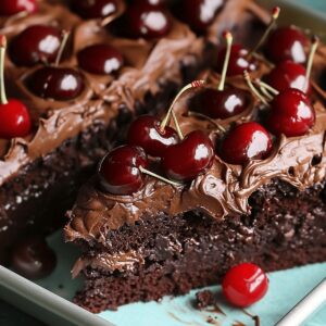 Cherry Dr. Pepper Fudge Cake Recipe