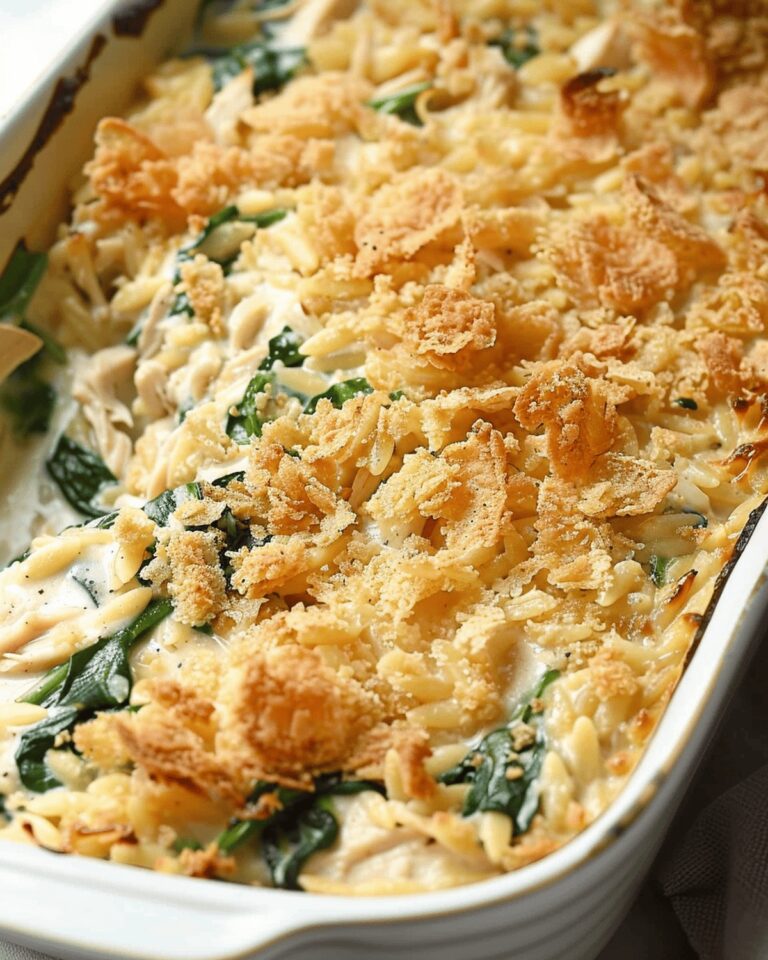 Cheesy Monterey Chicken Orzo Bake Recipe