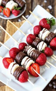 Strawberry Brownie Kabobs Recipe