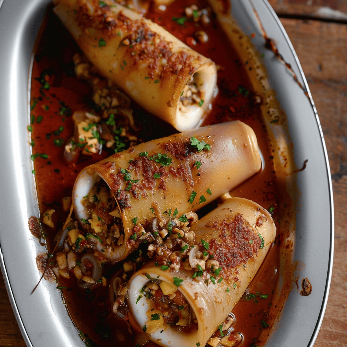 Mediterranean Stuffed Squid Recipe
