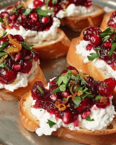 Cranberry Goat Cheese Bruschetta Recipe