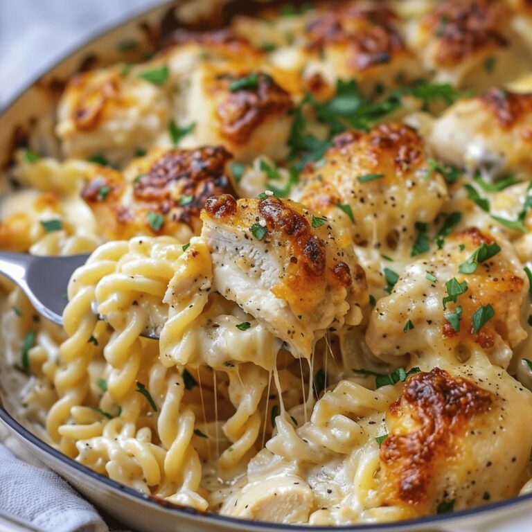 Creamy Garlic Parmesan Chicken Pasta Bake Recipe