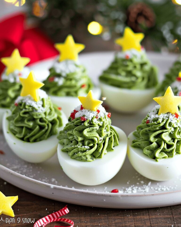 Festive Spinach Christmas Tree Eggs Recipe