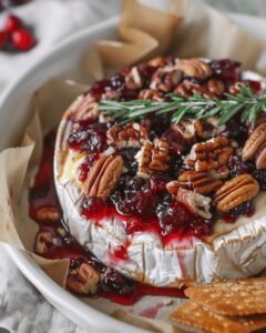 Gourmet Cranberry Pecan Baked Brie Recipe