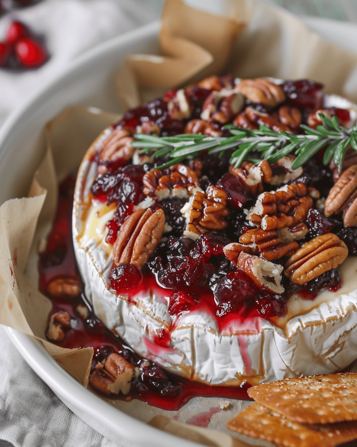 Gourmet Cranberry Pecan Baked Brie Recipe