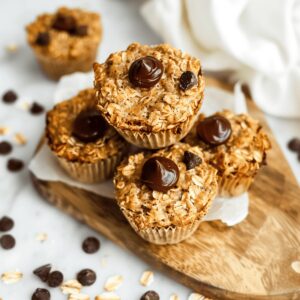 Peanut Butter Banana Baked Oatmeal Cups Recipe