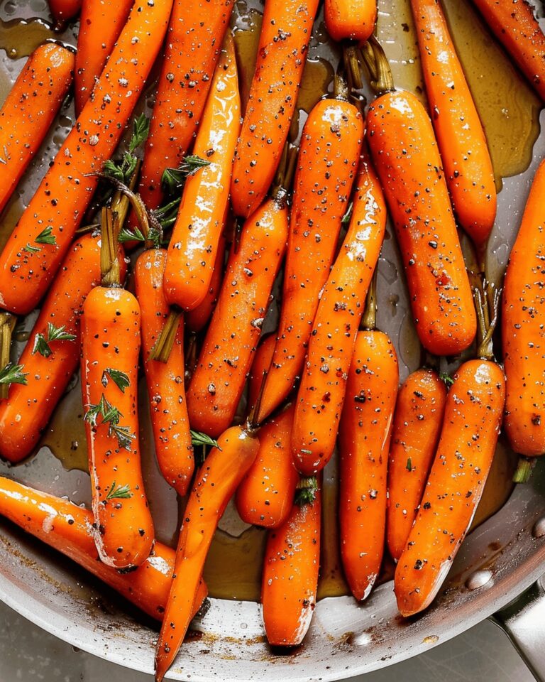 Caramelized Honey Garlic Butter Glazed Carrots Recipe