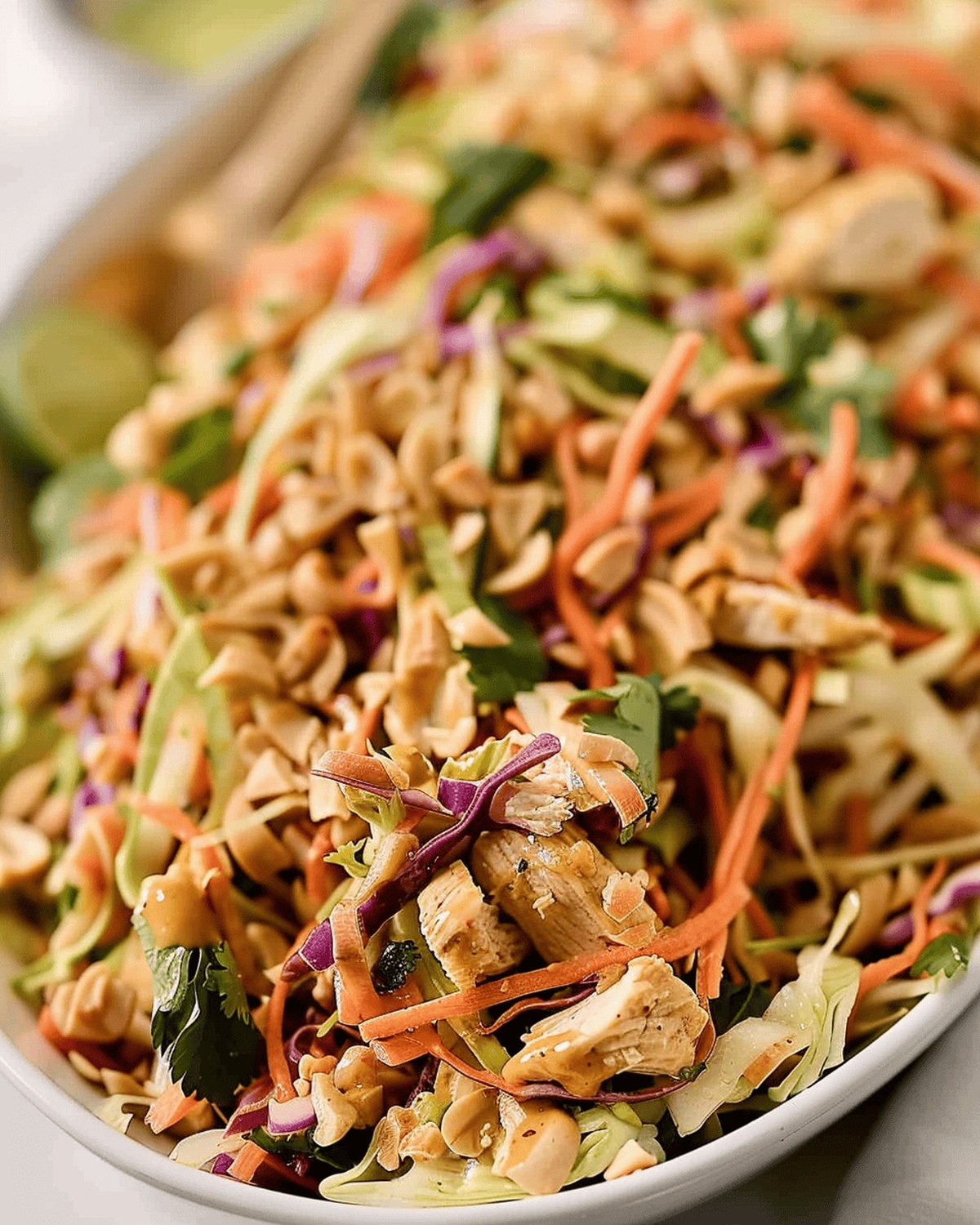 Tantalizing Thai Peanut Chicken Crunch Slaw Salad Recipe