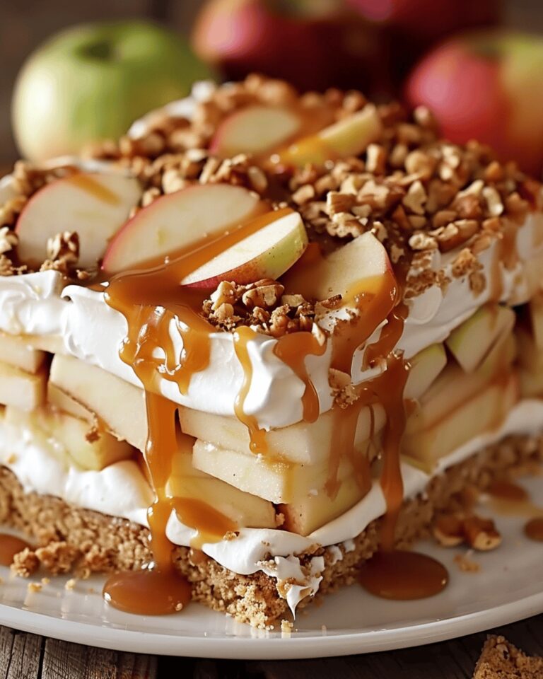 Dreamy Caramel Apple Eclair Cake Recipe