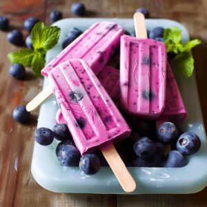 Blueberry Yogurt Popsicles Recipe