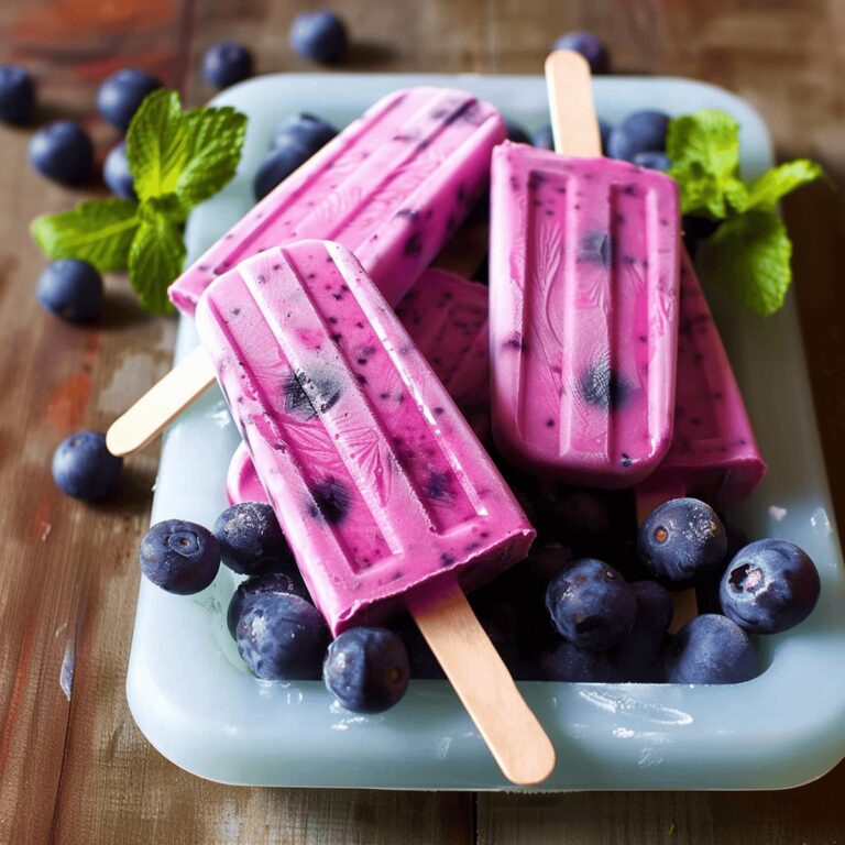 Blueberry Yogurt Popsicles Recipe