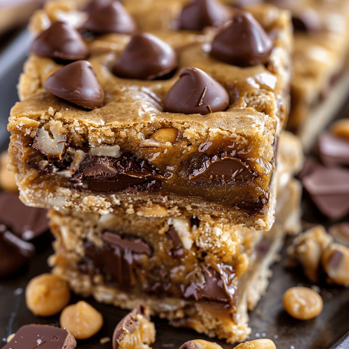 Peanut Butter Cup Gooey Cookie Bars Recipe
